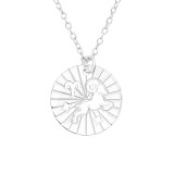 Aries Zodiac Sign - 925 Sterling Silver Silver Necklaces SD43934