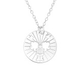 Gemini Zodiac Sign - 925 Sterling Silver Silver Necklaces SD43936