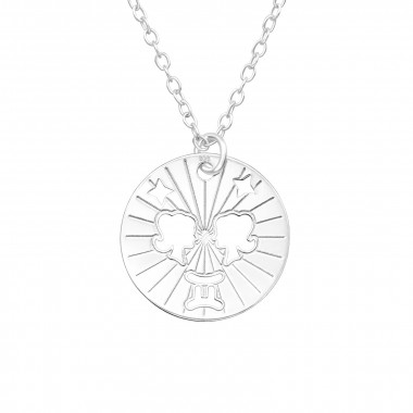 Gemini Zodiac Sign - 925 Sterling Silver Silver Necklaces SD43936