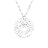 Cancer Zodiac Sign - 925 Sterling Silver Silver Necklaces SD43937