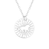 Leo Zodiac Sign - 925 Sterling Silver Silver Necklaces SD43938