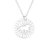 Leo Zodiac Sign - 925 Sterling Silver Silver Necklaces SD43938