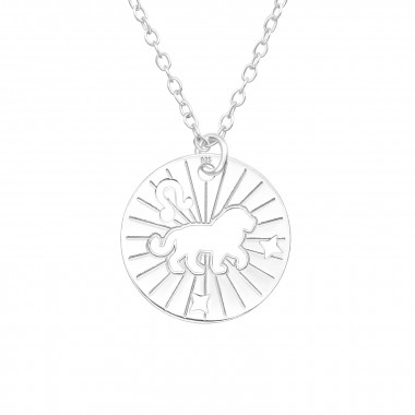 Leo Zodiac Sign - 925 Sterling Silver Silver Necklaces SD43938