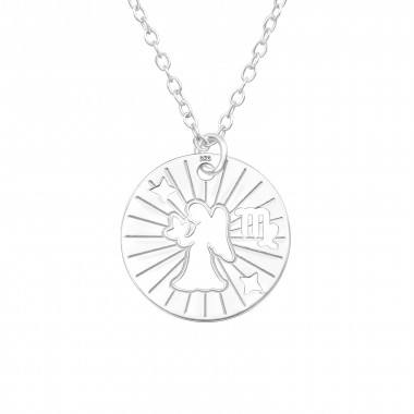 Virgo Zodiac Sign - 925 Sterling Silver Silver Necklaces SD43939