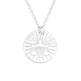 Libra Zodiac Sign - 925 Sterling Silver Silver Necklaces SD43940