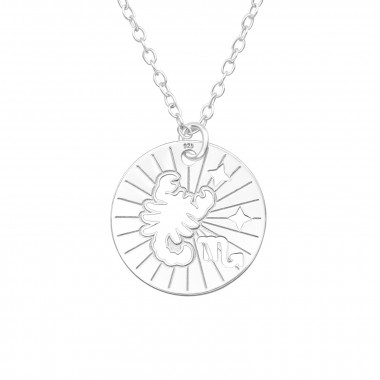 Scorpio Zodiac Sign - 925 Sterling Silver Silver Necklaces SD43941