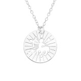 Sagittarius Zodiac Sign - 925 Sterling Silver Silver Necklaces SD43942