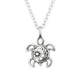 Turtle - 925 Sterling Silver Silver Necklaces SD44064