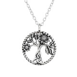 Tree Of Life - 925 Sterling Silver Silver Necklaces SD44067
