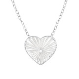 Heart - 925 Sterling Silver Silver Necklaces SD44090