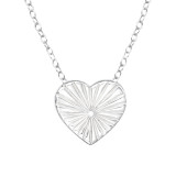 Heart - 925 Sterling Silver Silver Necklaces SD44090