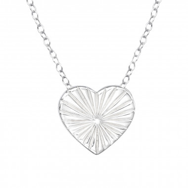 Heart - 925 Sterling Silver Silver Necklaces SD44090