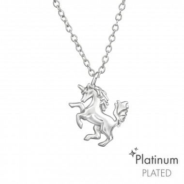 Unicorn - 925 Sterling Silver Silver Necklaces SD44121