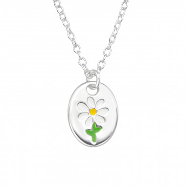 Flower - 925 Sterling Silver Silver Necklaces SD44136