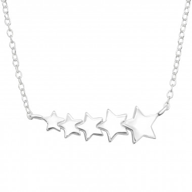Stars - 925 Sterling Silver Silver Necklaces SD44189