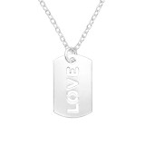 Love - 925 Sterling Silver Silver Necklaces SD44254