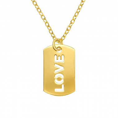 Love - 925 Sterling Silver Silver Necklaces SD44255