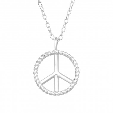 Peace - 925 Sterling Silver Silver Necklaces SD44535