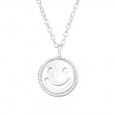 Smile Face - 925 Sterling Silver Silver Necklaces SD44543
