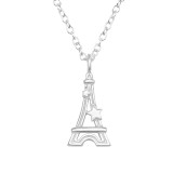 Eiffel Tower - 925 Sterling Silver Silver Necklaces SD44545