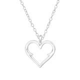 Heart - 925 Sterling Silver Silver Necklaces SD44683
