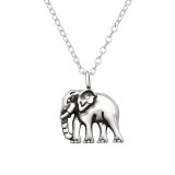 Elephant - 925 Sterling Silver Silver Necklaces SD44687
