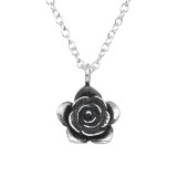 Rose - 925 Sterling Silver Silver Necklaces SD44865