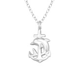 Anchor - 925 Sterling Silver Silver Necklaces SD44867