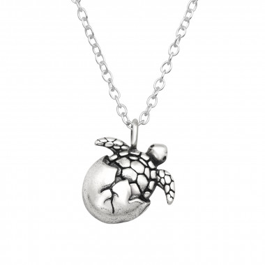 Turtle - 925 Sterling Silver Silver Necklaces SD44875