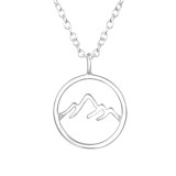 Mountain - 925 Sterling Silver Silver Necklaces SD44949