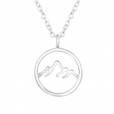 Mountain - 925 Sterling Silver Silver Necklaces SD44949