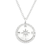 Compass - 925 Sterling Silver Silver Necklaces SD45062