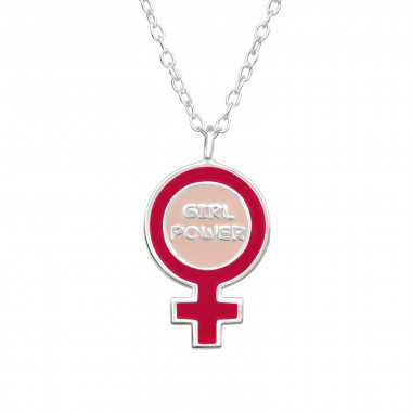 Girl Power - 925 Sterling Silver Silver Necklaces SD45102