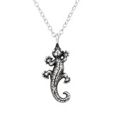 Lizard - 925 Sterling Silver Silver Necklaces SD45109