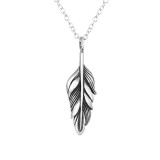 Leaf - 925 Sterling Silver Silver Necklaces SD45111