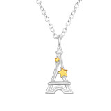 Eiffel Tower - 925 Sterling Silver Silver Necklaces SD45191