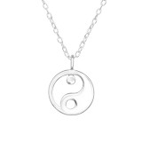 Yin-Yang - 925 Sterling Silver Silver Necklaces SD45243