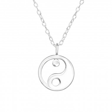 Yin-Yang - 925 Sterling Silver Silver Necklaces SD45243