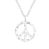 Peace - 925 Sterling Silver Silver Necklaces SD45594