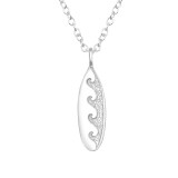 Wave - 925 Sterling Silver Silver Necklaces SD45597