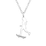 Surfer - 925 Sterling Silver Silver Necklaces SD45598