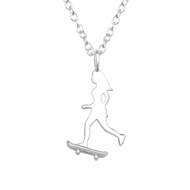 Surfer - 925 Sterling Silver Silver Necklaces SD45598