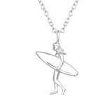 Skater - 925 Sterling Silver Silver Necklaces SD45599