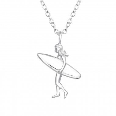 Skater - 925 Sterling Silver Silver Necklaces SD45599
