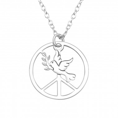 Laser Cut Birds - 925 Sterling Silver Silver Necklaces SD45604