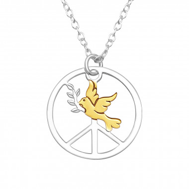 Laser Cut Birds - 925 Sterling Silver Silver Necklaces SD45605