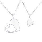 Hearts - 925 Sterling Silver Silver Necklaces SD45874