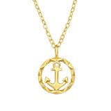 Anchor - 925 Sterling Silver Silver Necklaces SD46277