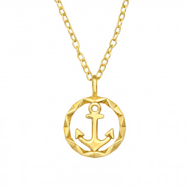 Anchor - 925 Sterling Silver Silver Necklaces SD46277