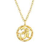 Om Symbol - 925 Sterling Silver Silver Necklaces SD46279